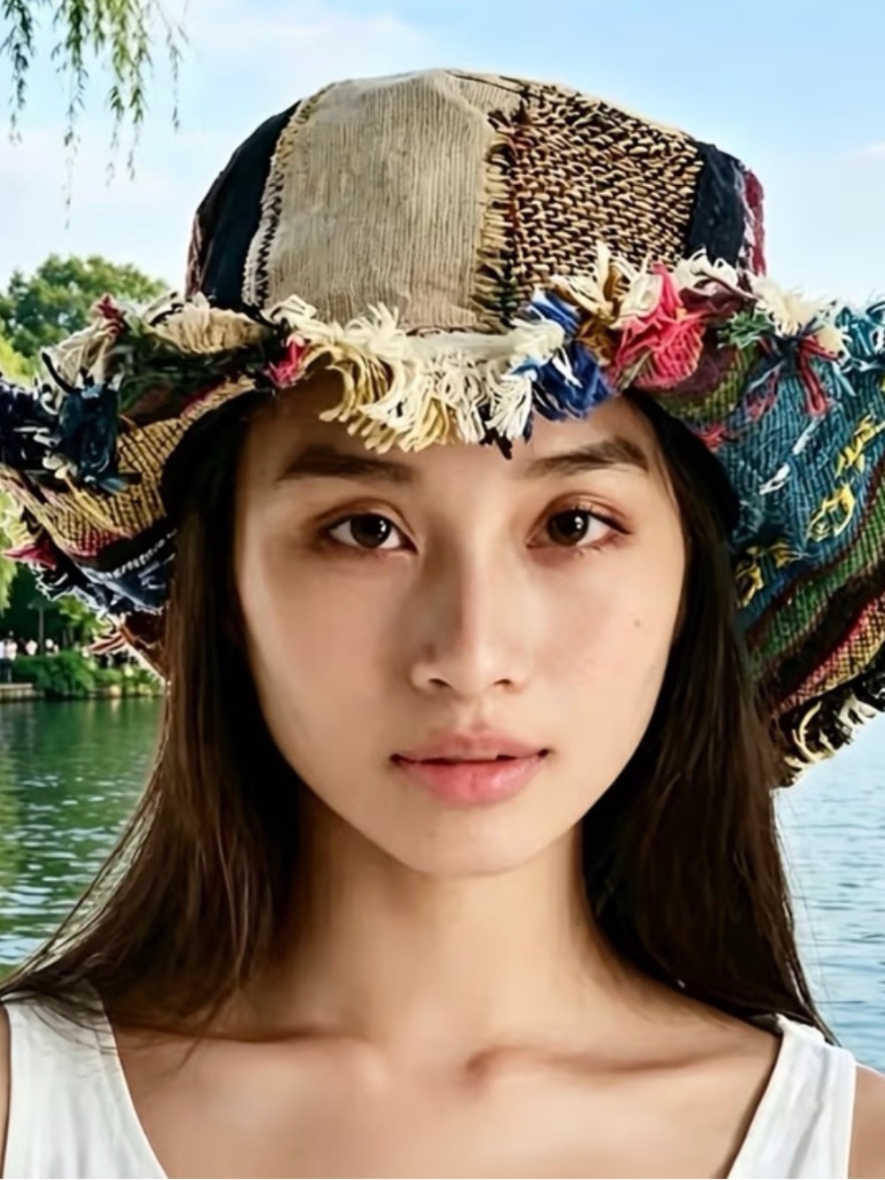 BOUTIQUE INDIA PATCHWORK FLOPPY HAT - Picture 3 of 5